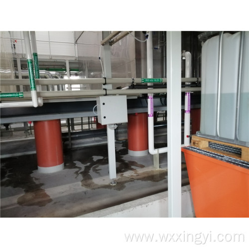 Plating line piping system air or wind supply